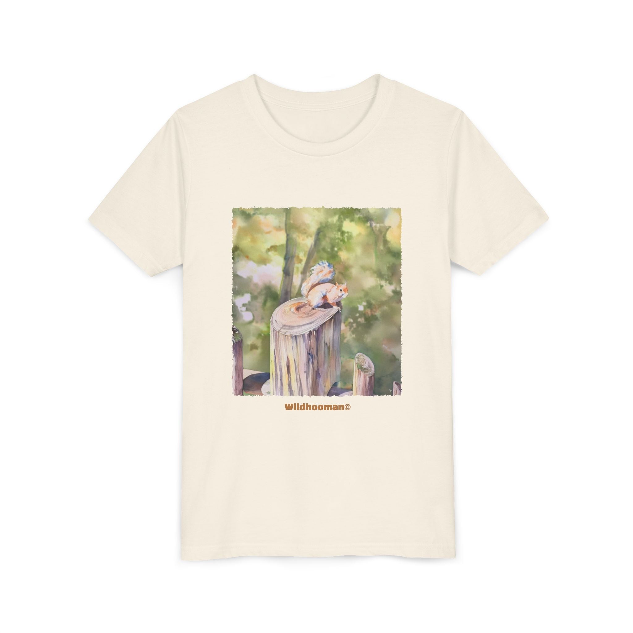 WildHooman Watercolor Squirrel Youth T-shirt