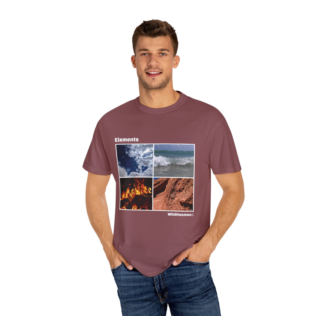 WildHooman Nature's Elements Unisex T-Shirt - Ocean, Fire, Earth & Air