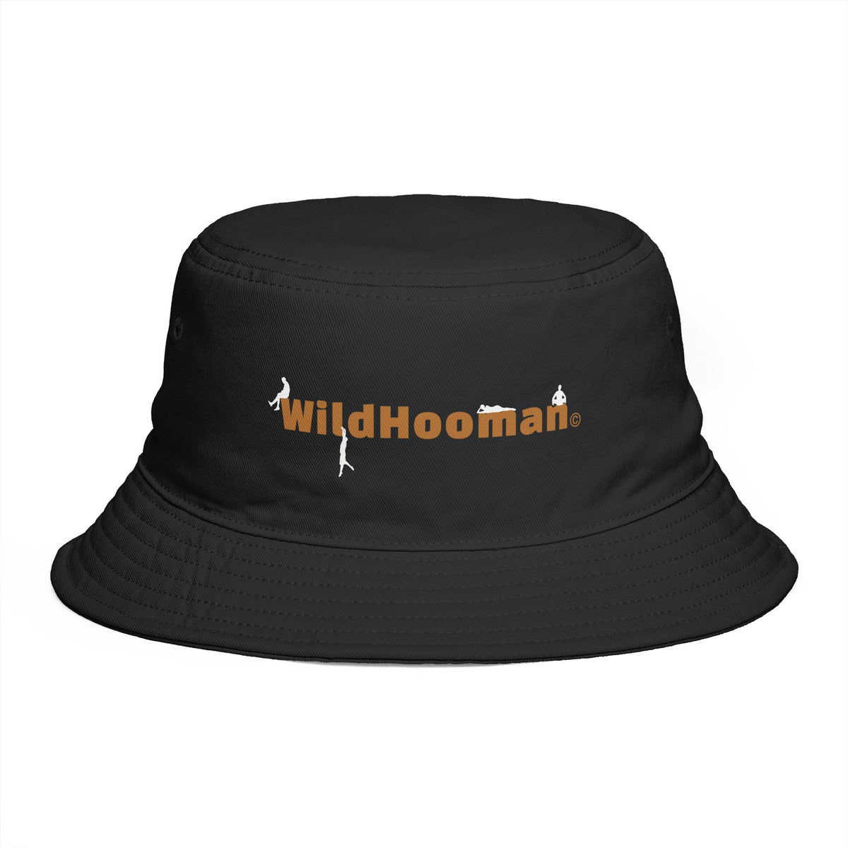 WildHooman Brown Bucket Hat — Outdoor Adventure Logo Hat