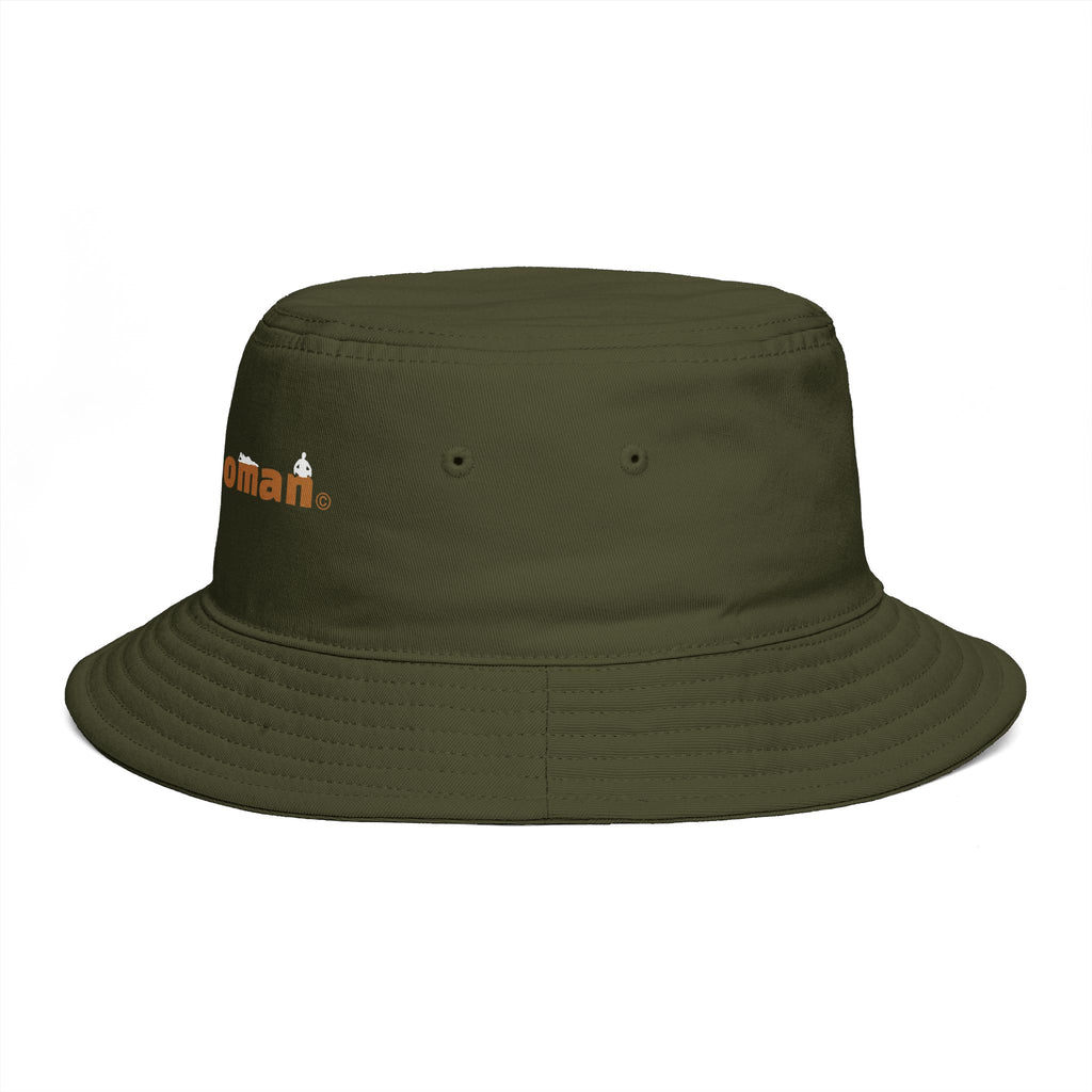 WildHooman Brown Bucket Hat — Outdoor Adventure Logo Hat