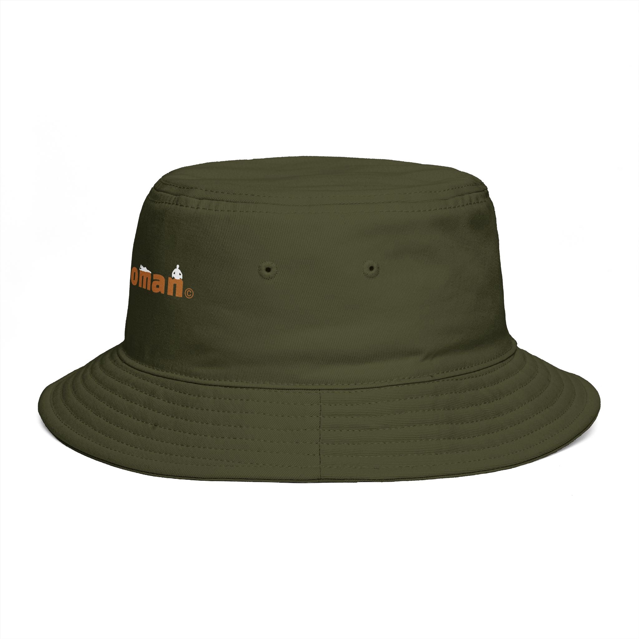 WildHooman Brown Bucket Hat — Outdoor Adventure Logo Hat