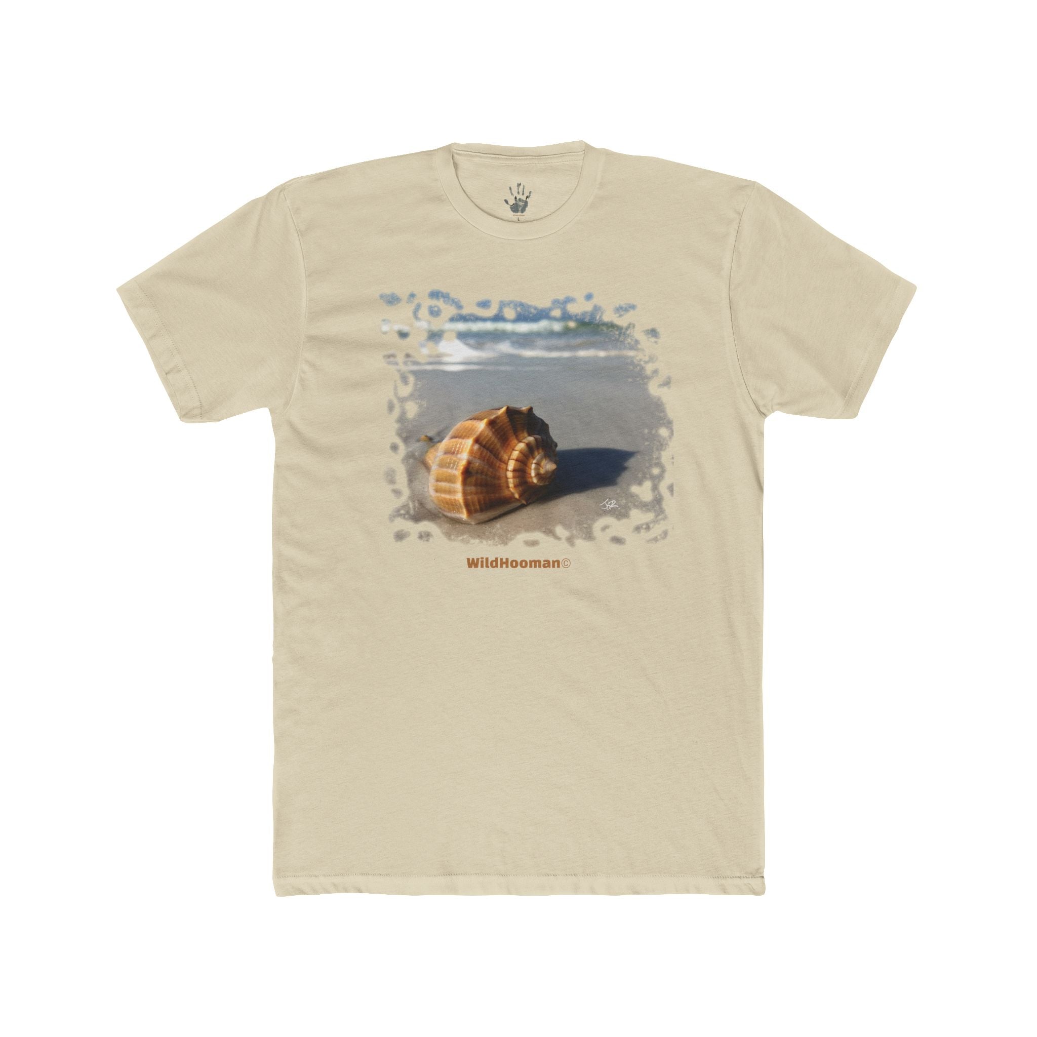 WildHooman - Whelk Shell, Anna Maria Island, FL  Unisex Cotton T-shirt