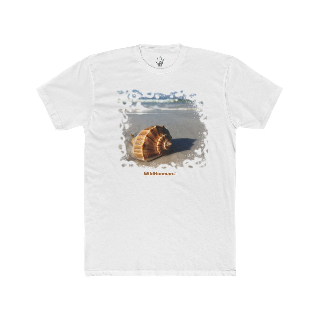WildHooman - Whelk Shell, Anna Maria Island, FL  Unisex Cotton T-shirt