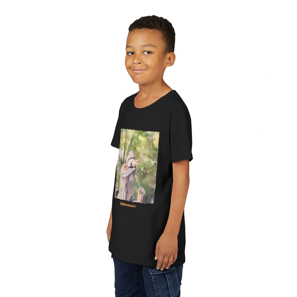 WildHooman Watercolor Squirrel Youth T-shirt