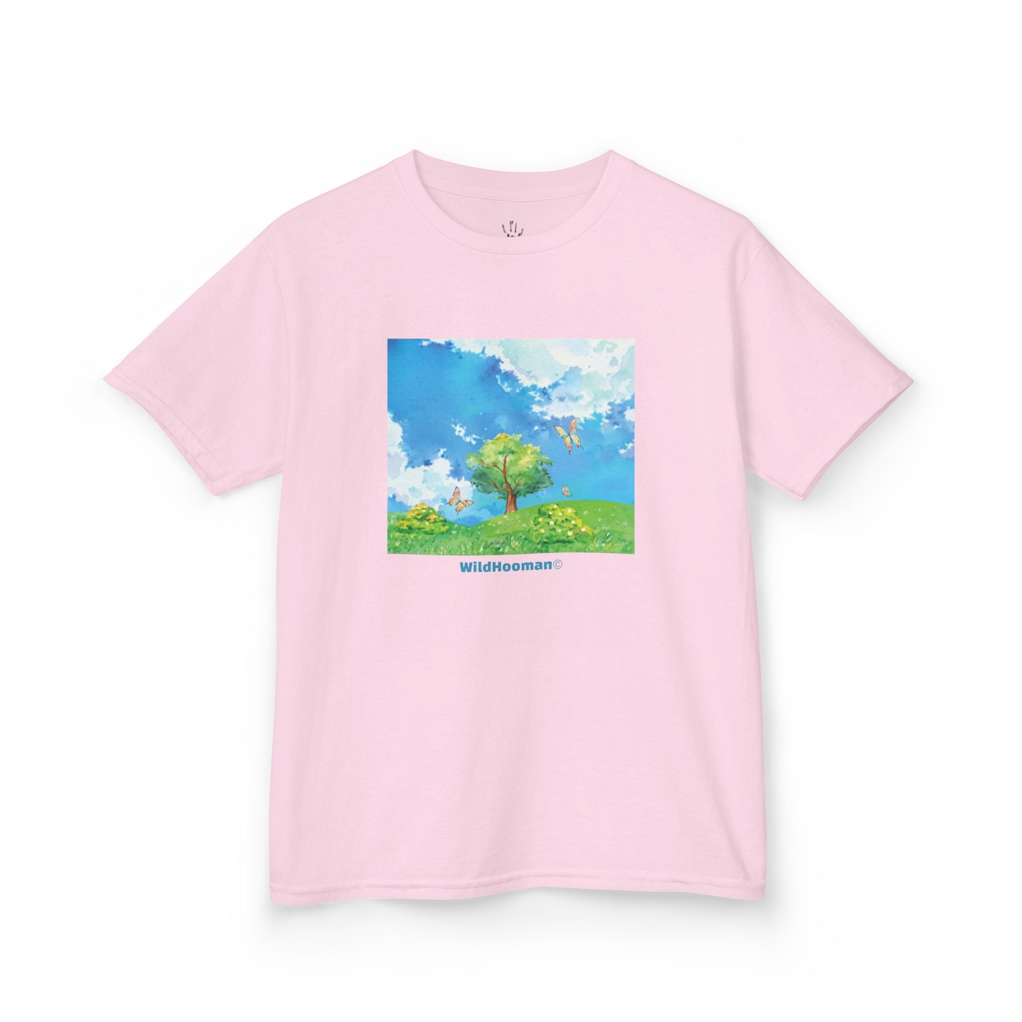 WildHooman Whimsical Nature Watercolor Kids Tshirt
