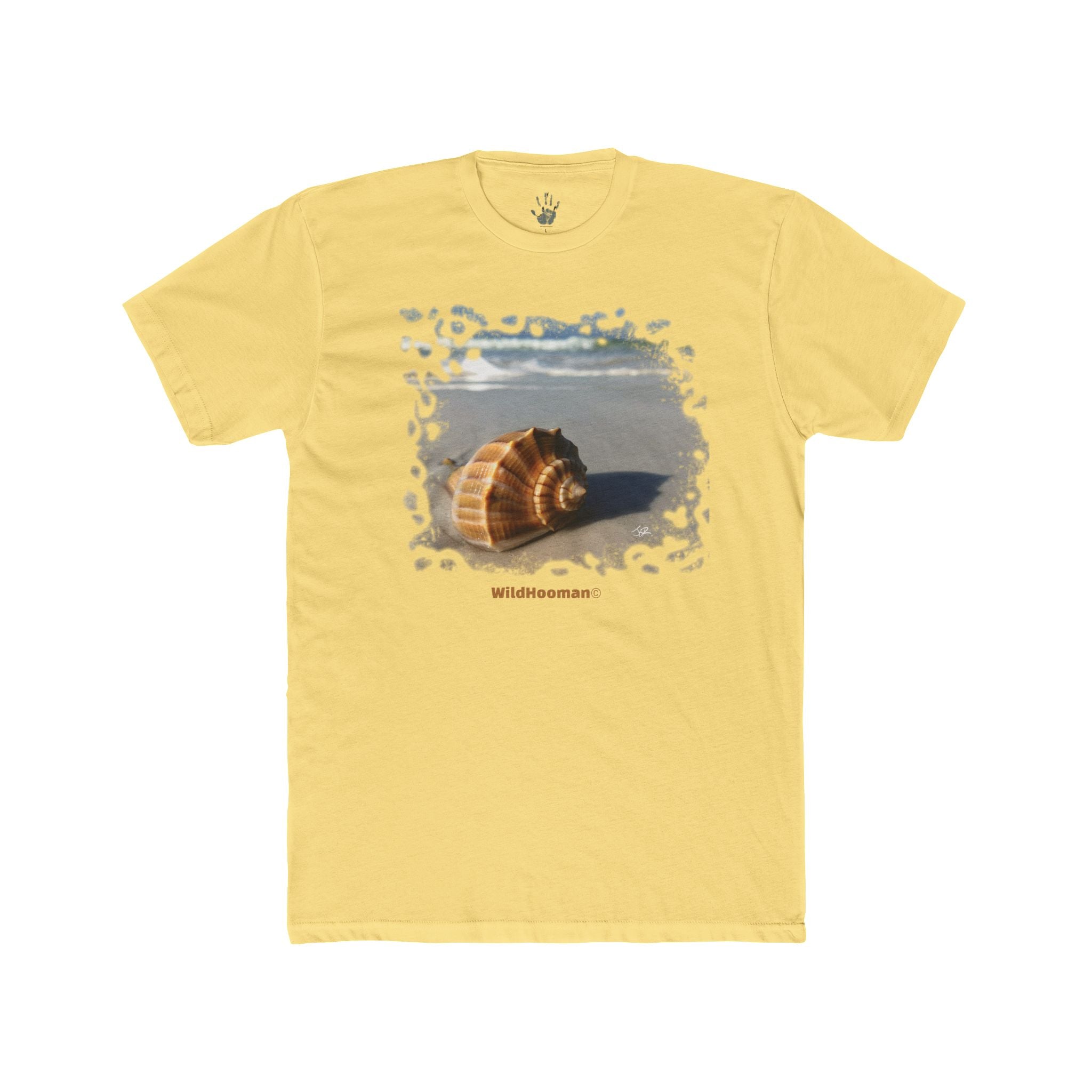 WildHooman - Whelk Shell, Anna Maria Island, FL  Unisex Cotton T-shirt
