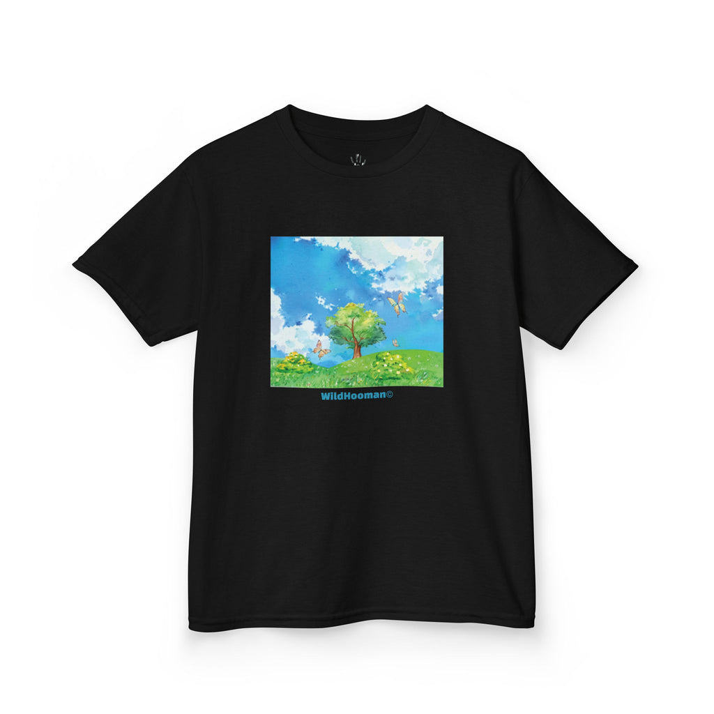 WildHooman Whimsical Nature Watercolor Kids Tshirt