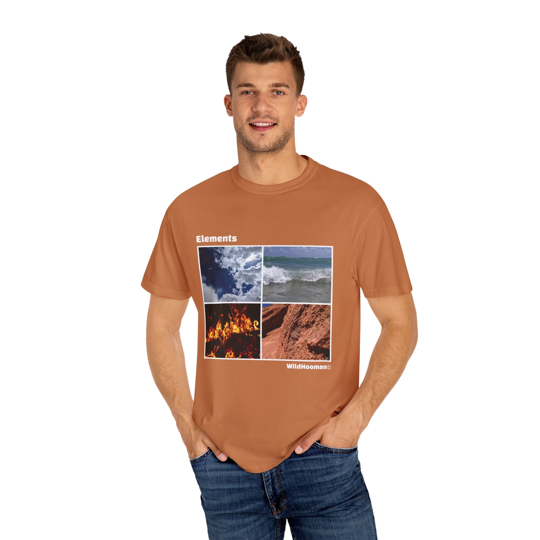 WildHooman Nature's Elements Unisex T-Shirt - Ocean, Fire, Earth & Air