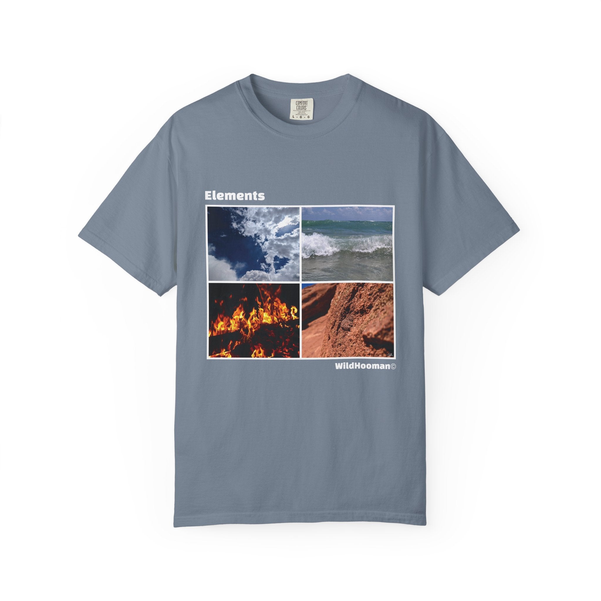 WildHooman Nature's Elements Unisex T-Shirt - Ocean, Fire, Earth & Air