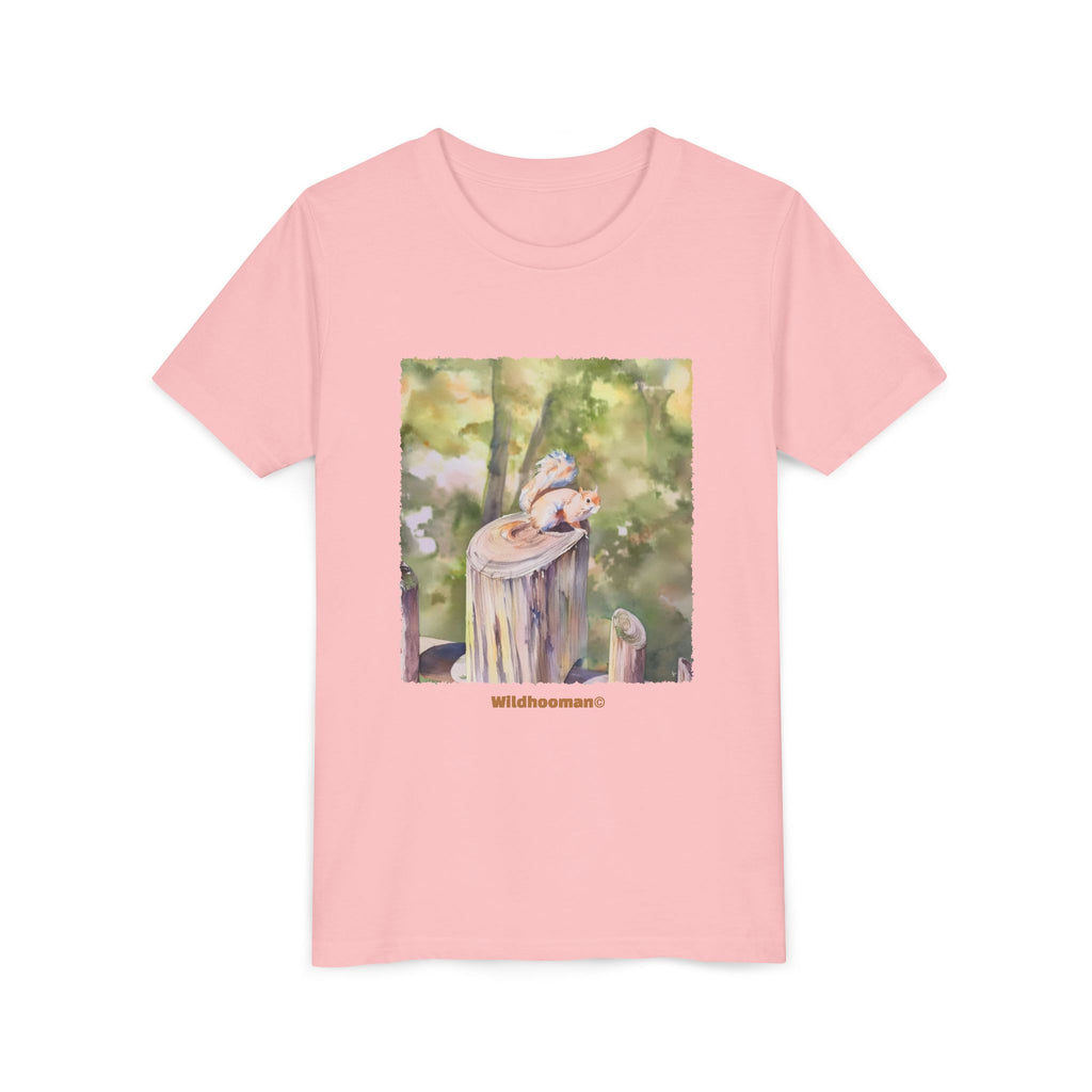 WildHooman Watercolor Squirrel Youth T-shirt