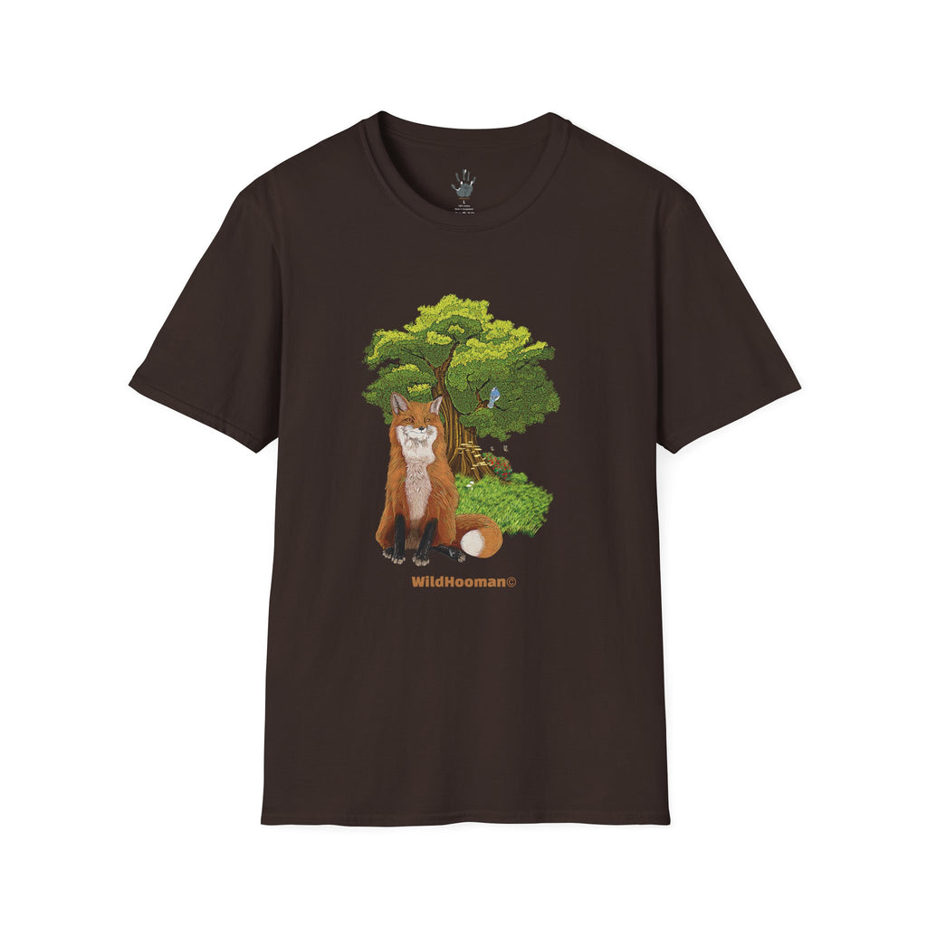 WildHooman Fox Unisex Softstyle T-shirt
