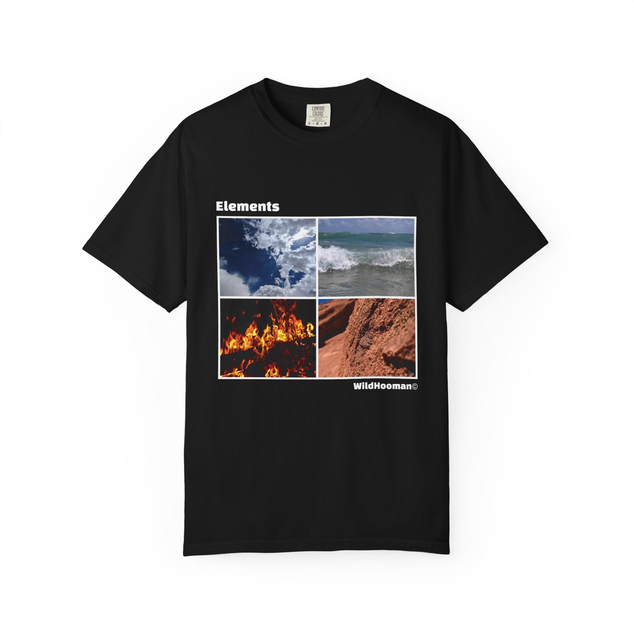 WildHooman Nature's Elements Unisex T-Shirt - Ocean, Fire, Earth & Air