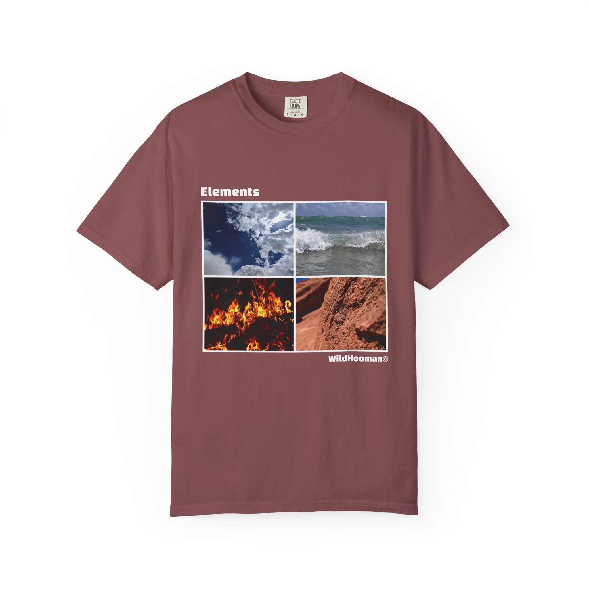 WildHooman Nature's Elements Unisex T-Shirt - Ocean, Fire, Earth & Air