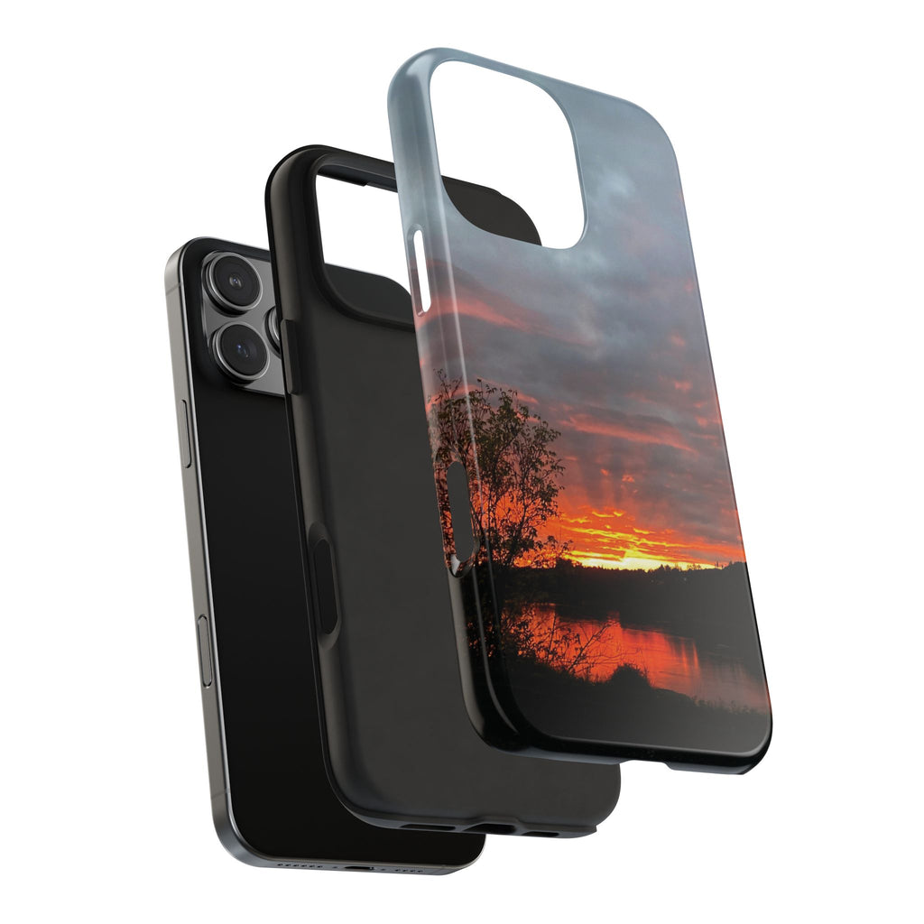 WildHooman St. John River, Maine Sunset Tough Phone Case