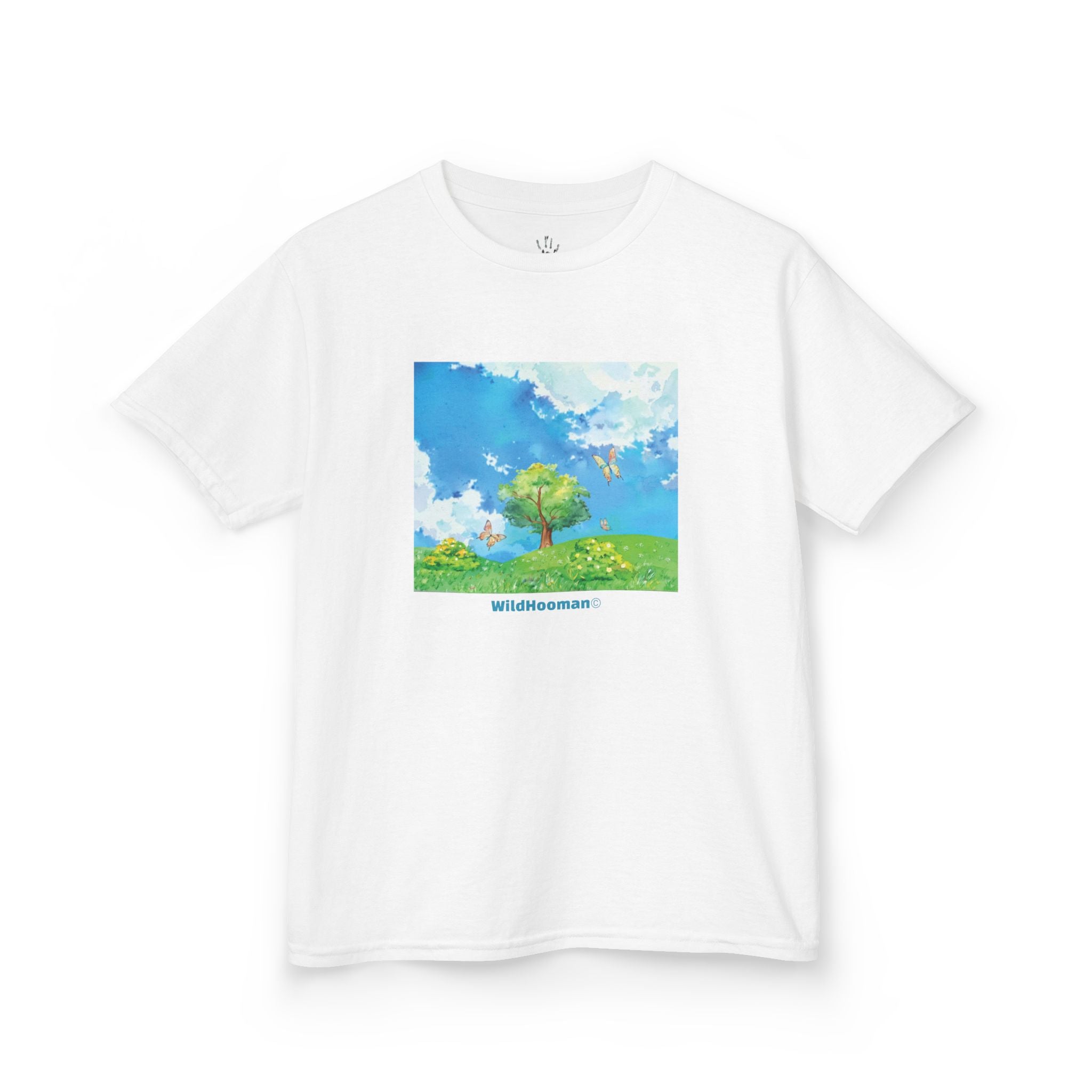 WildHooman Whimsical Nature Watercolor Kids Tshirt