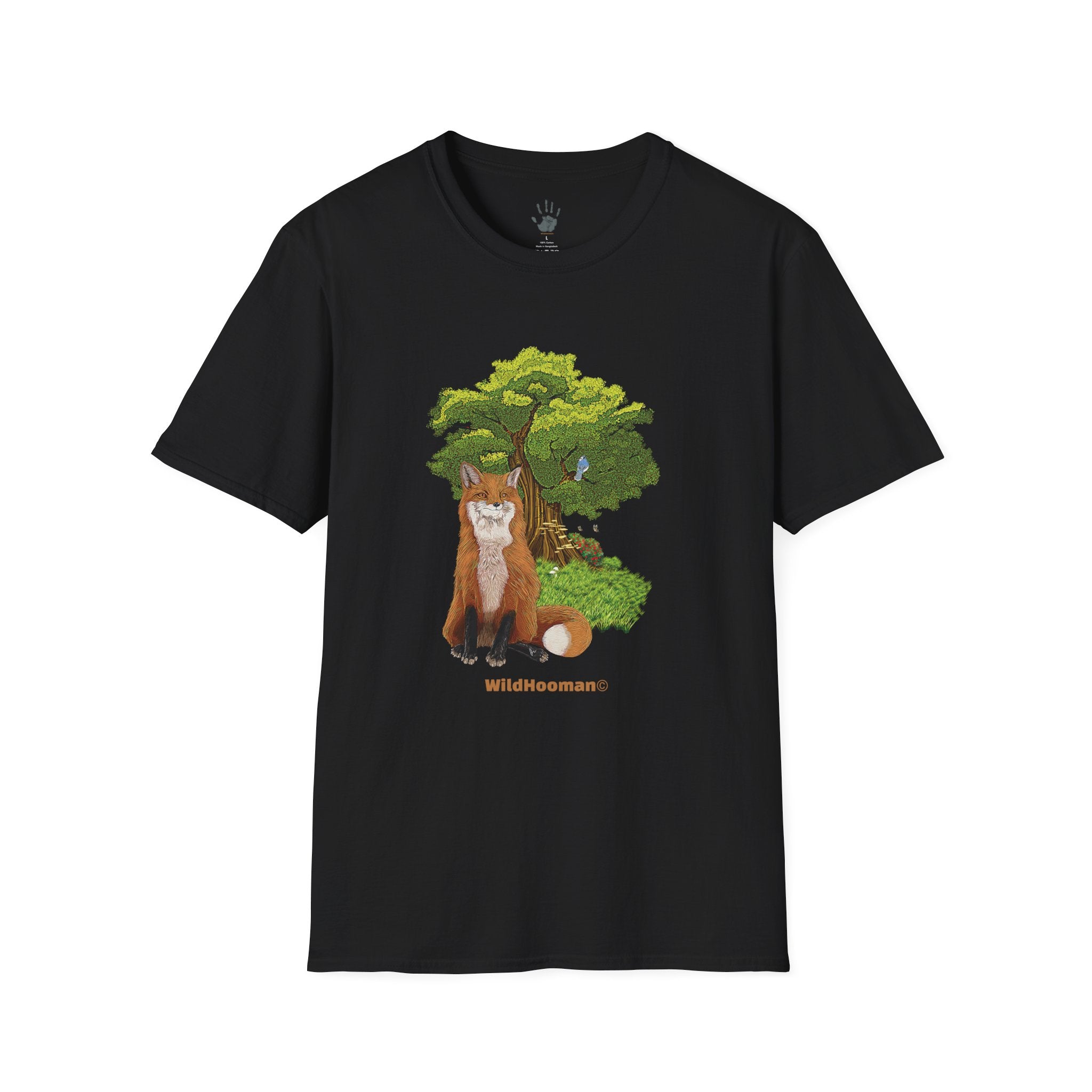 WildHooman Fox Unisex Softstyle T-shirt