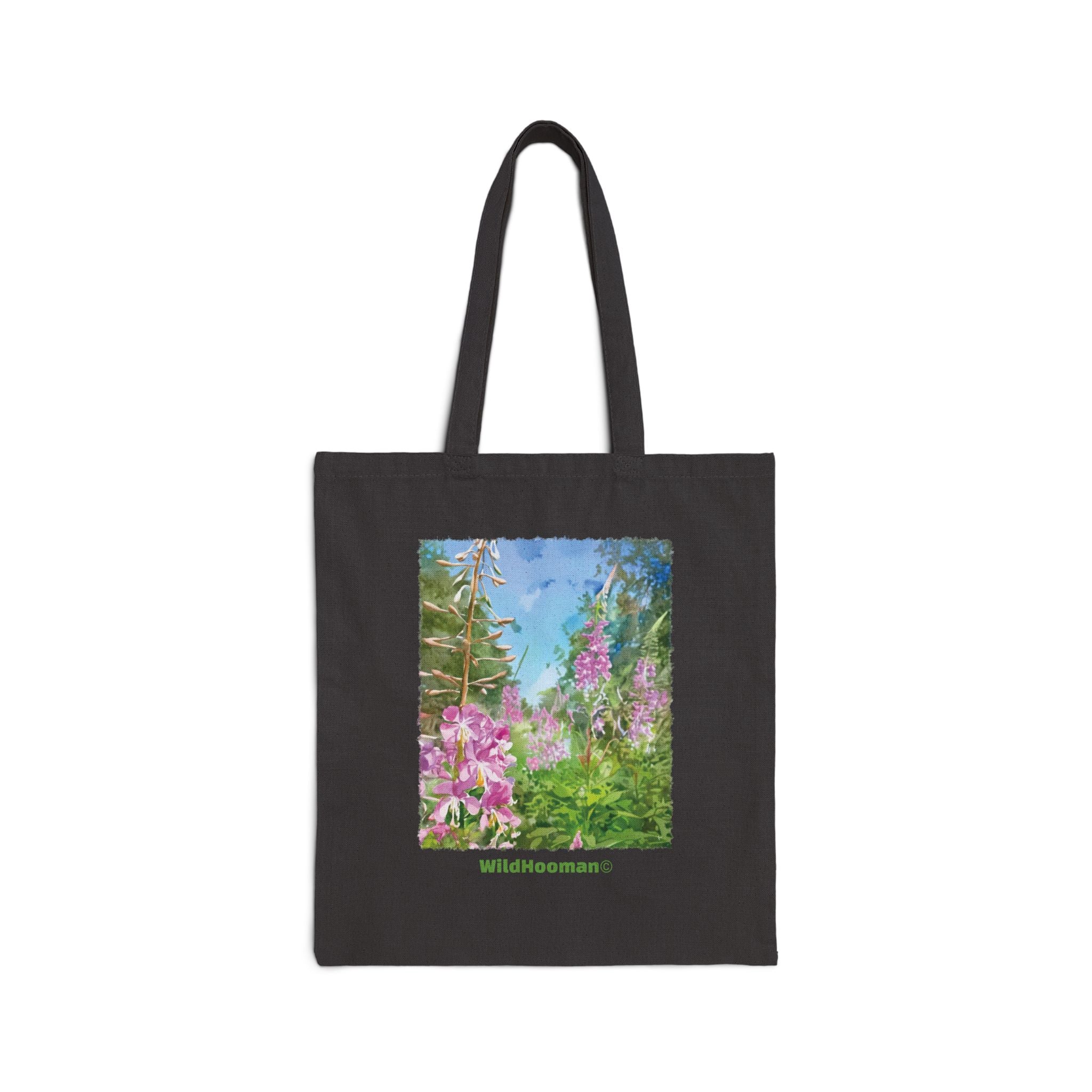 WildHooman Wildflower Canvas Tote Bag - Eco-Friendly Shopping Companion