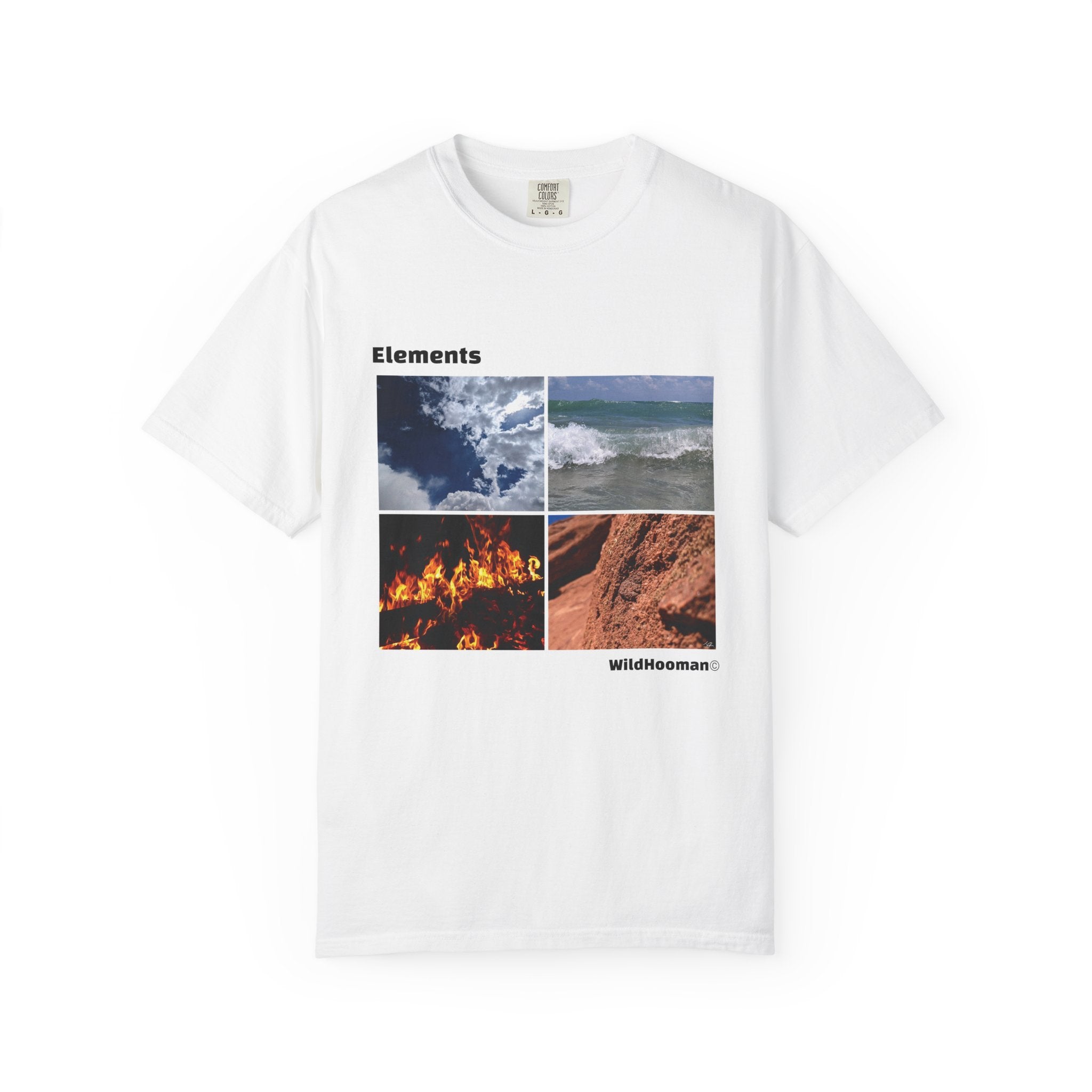 WildHooman Nature's Elements Unisex T-Shirt - Ocean, Fire, Earth & Air