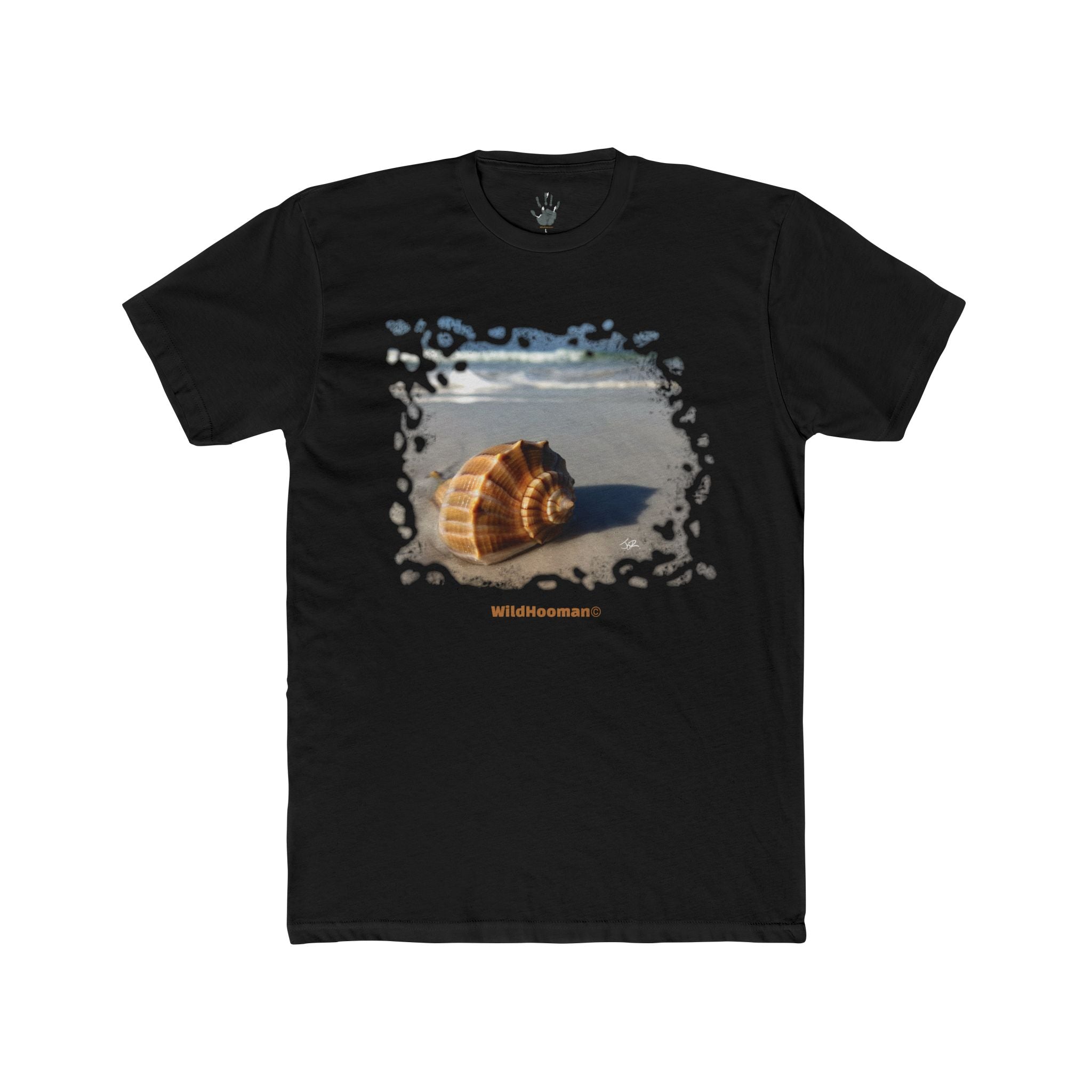 Wildhooman Anna Maria Island, FL Whelk Shell Unisex Cotton T-shirt