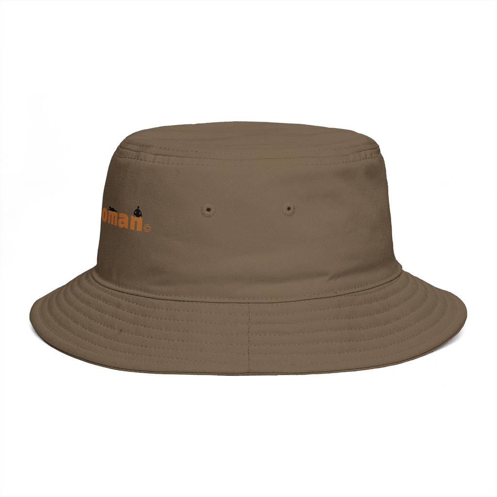 WildHooman Brown Bucket Hat — Outdoor Adventure Logo Hat