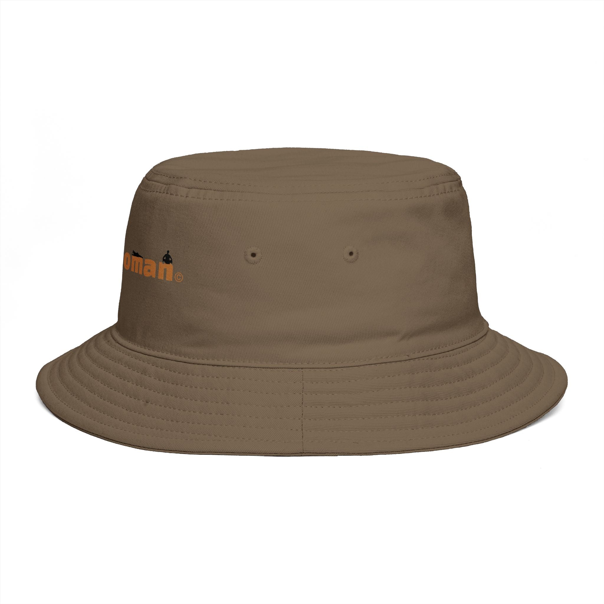 WildHooman Brown Bucket Hat — Outdoor Adventure Logo Hat