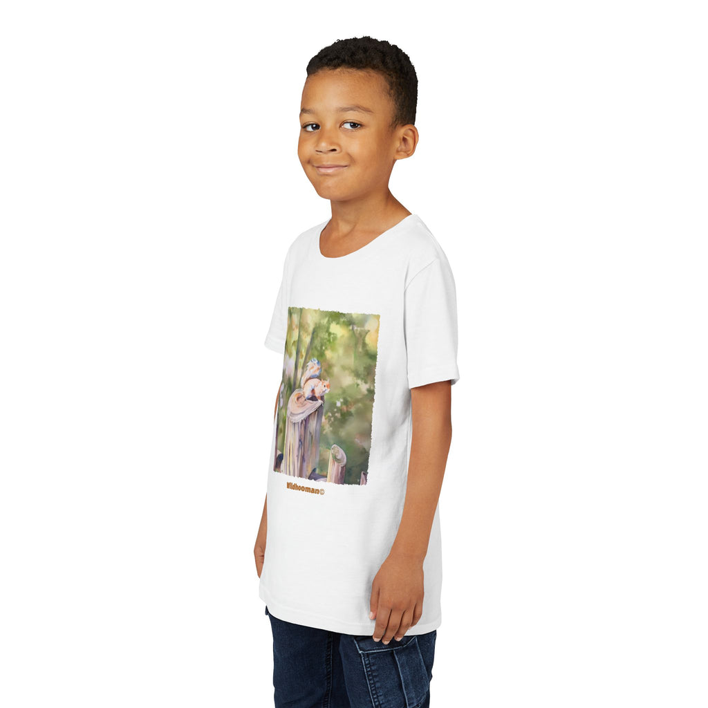 WildHooman Watercolor Squirrel Youth T-shirt
