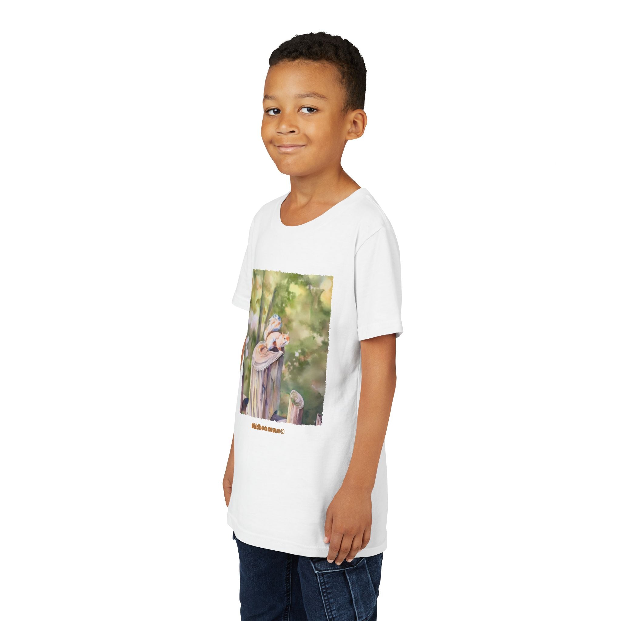 WildHooman Watercolor Squirrel Youth T-shirt
