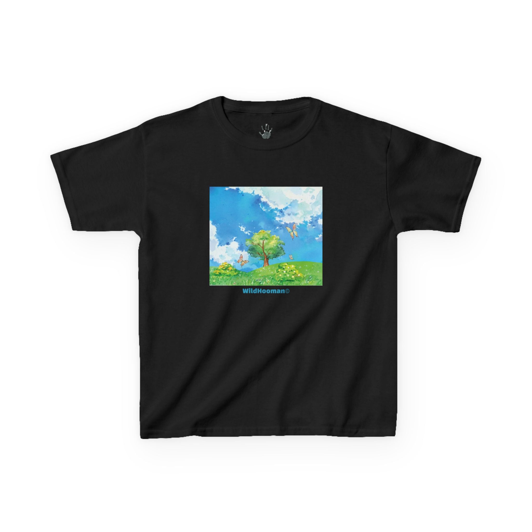 WildHooman Whimsical Nature Watercolor Kids Tshirt