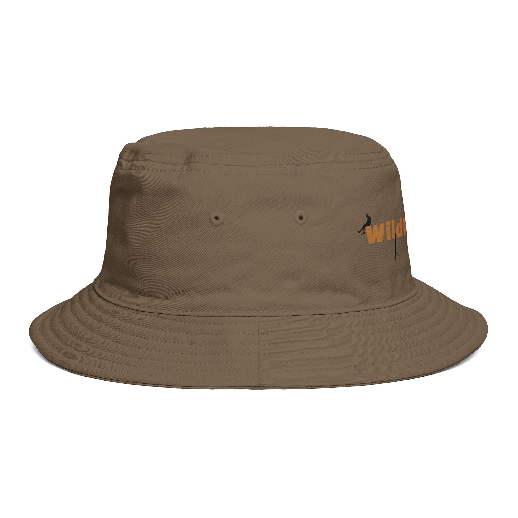 WildHooman Brown Bucket Hat — Outdoor Adventure Logo Hat