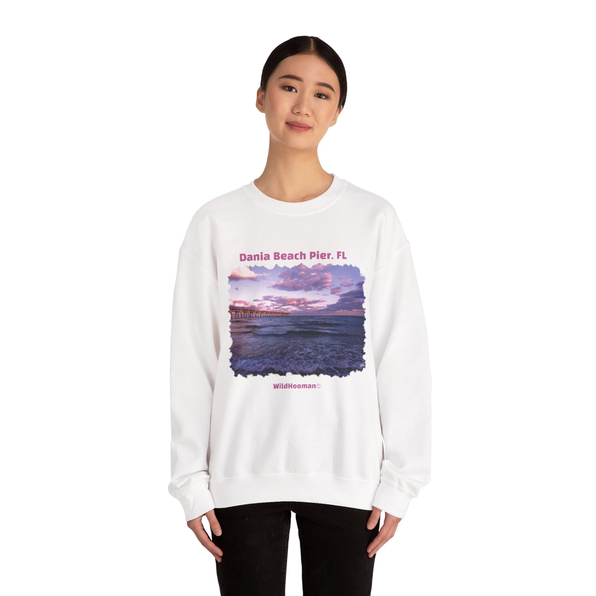 WildHooman Dania Beach FL Unisex Heavy Blend™ Crewneck Sweatshirt - WildHooman