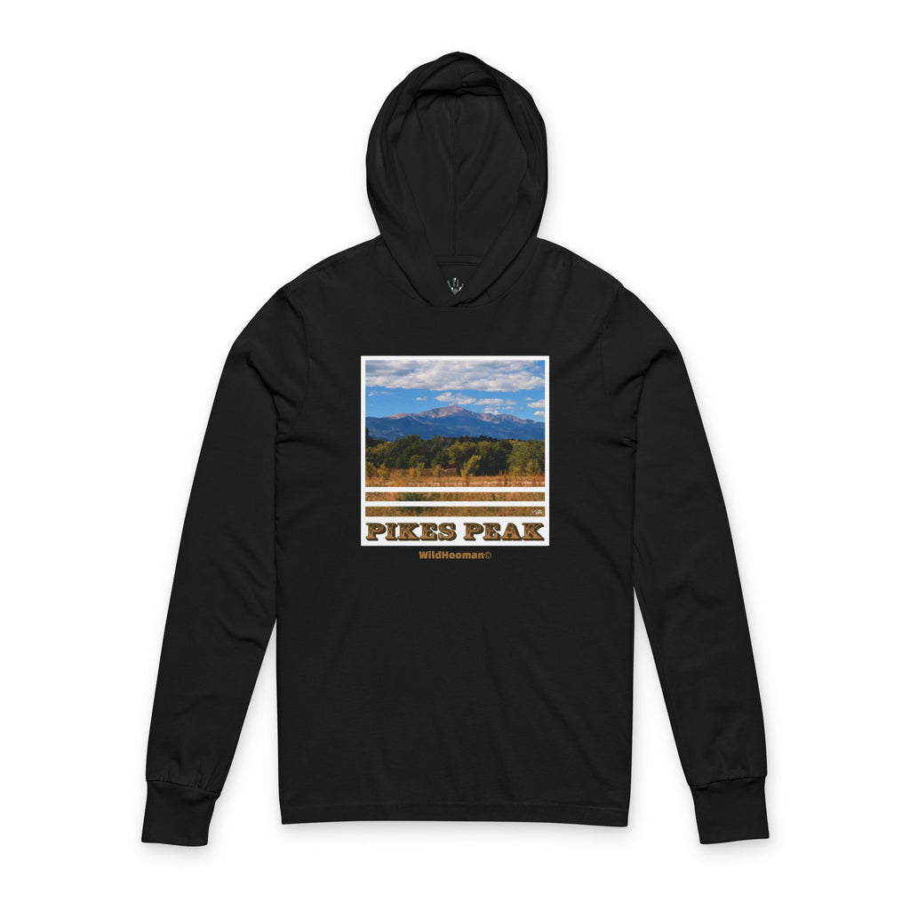 WildHooman Pikes Peak Unisex Hooded Long Sleeve Tee
