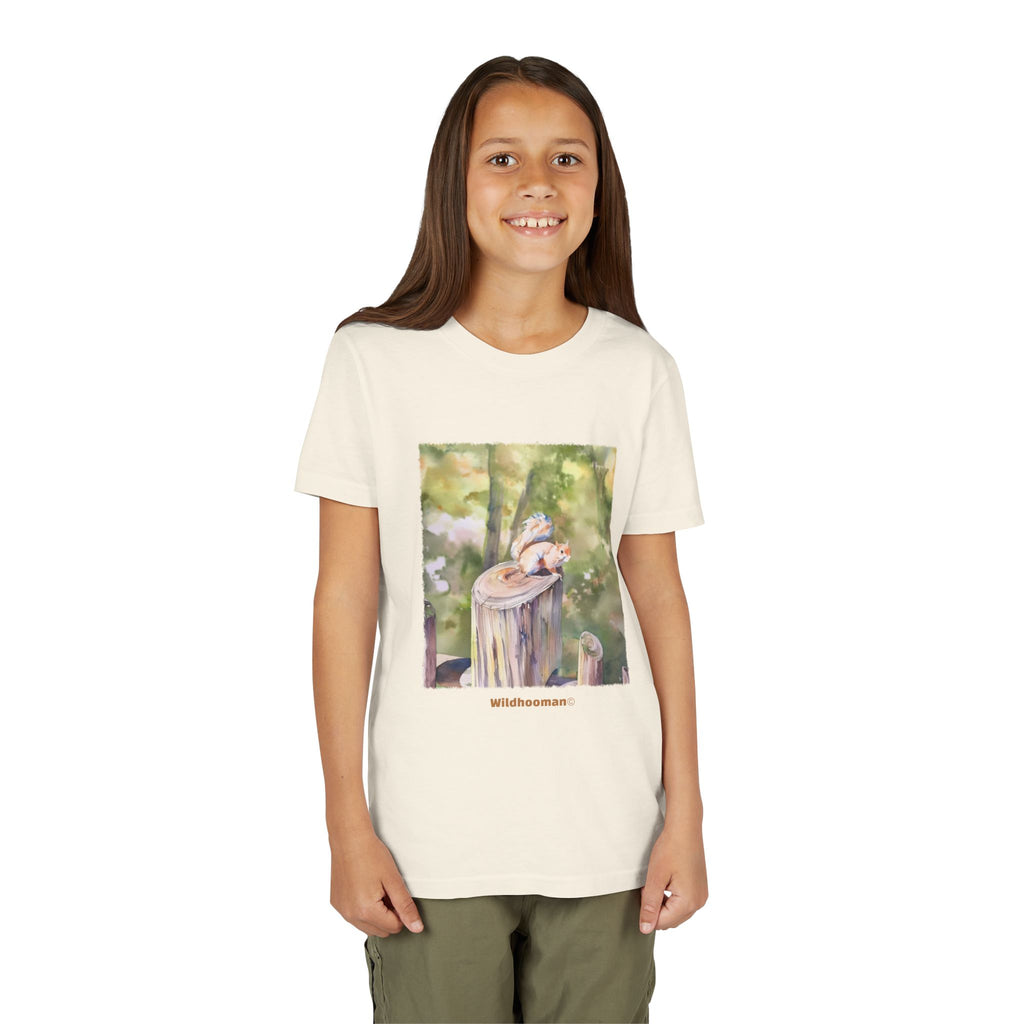 WildHooman Watercolor Squirrel Youth T-shirt