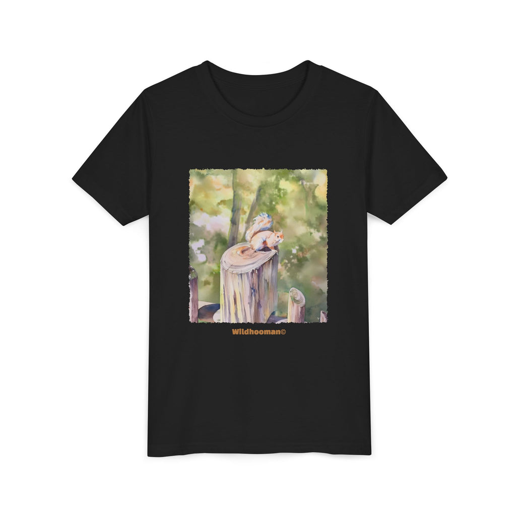 WildHooman Watercolor Squirrel Youth T-shirt