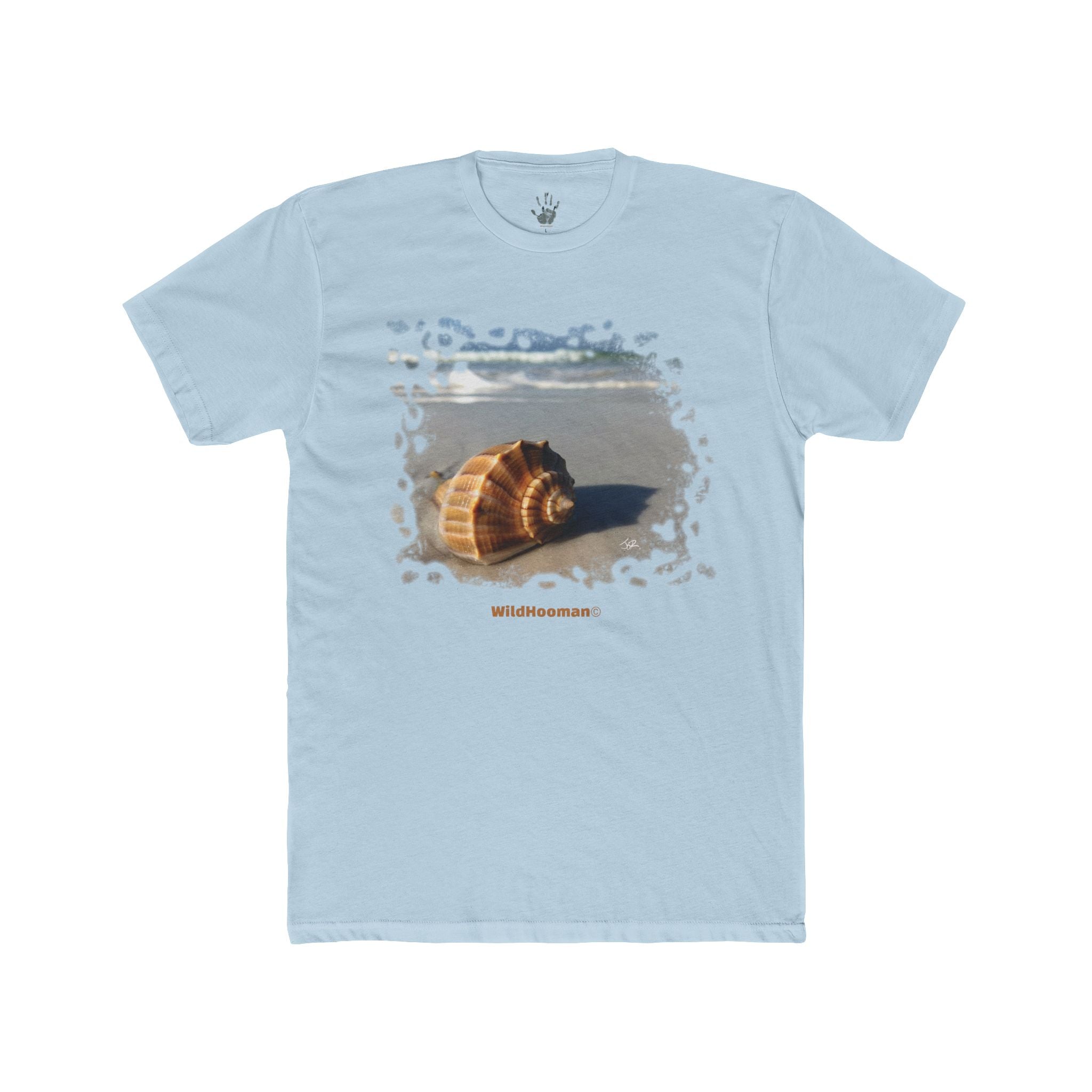 Wildhooman Anna Maria Island, FL Whelk Shell Unisex Cotton T-shirt