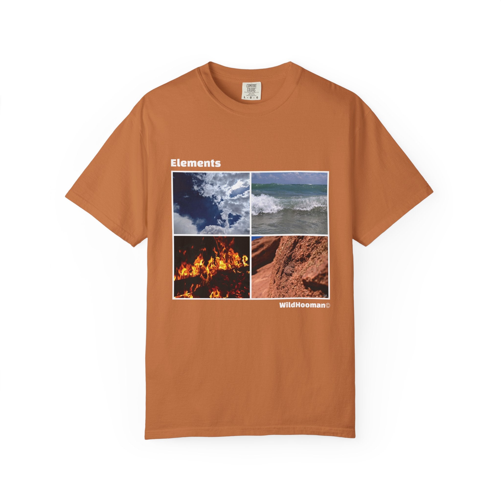 WildHooman Nature's Elements Unisex T-Shirt - Ocean, Fire, Earth & Air