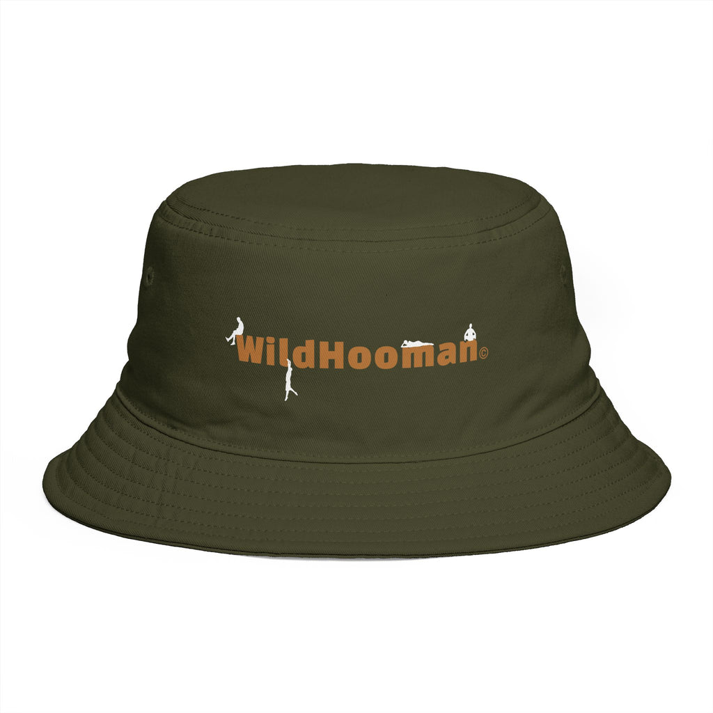 WildHooman Brown Bucket Hat — Outdoor Adventure Logo Hat