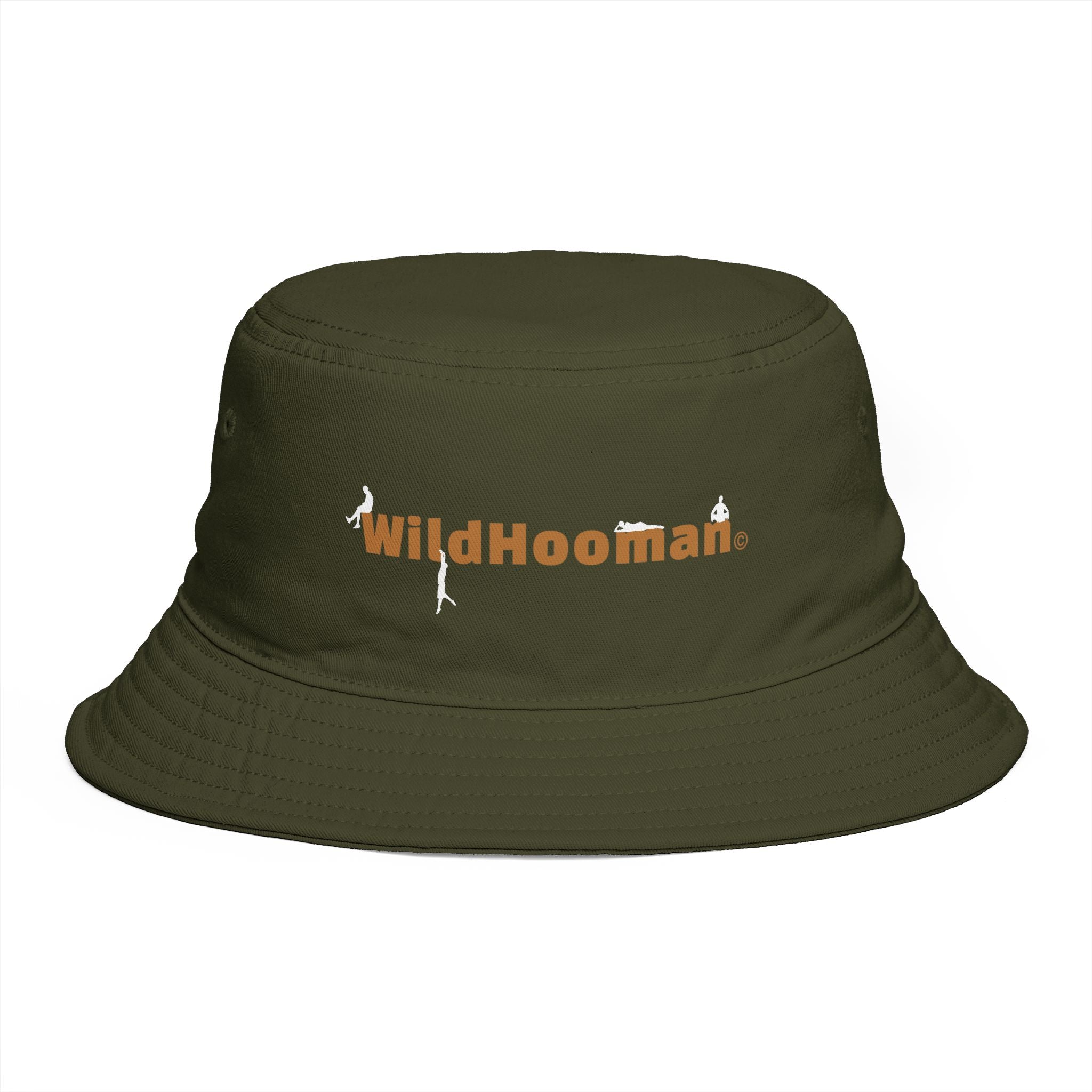 WildHooman Brown Bucket Hat — Outdoor Adventure Logo Hat