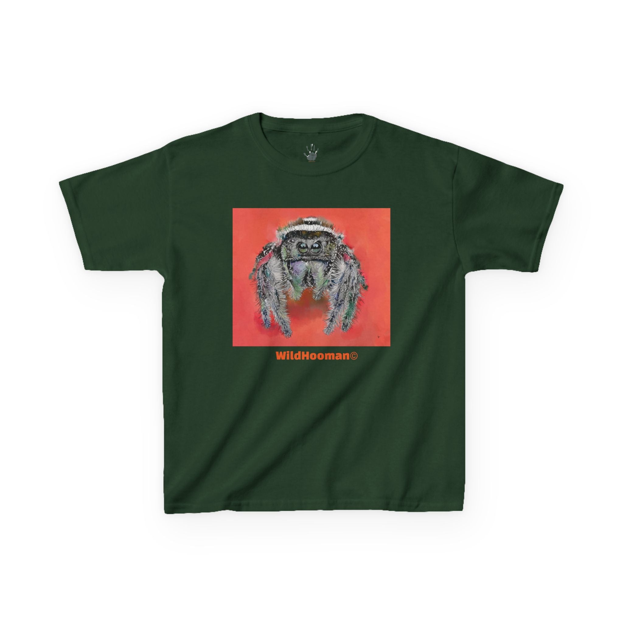 WildHooman Bold Jumping Spider Kids Heavy Cotton™ T-shirt