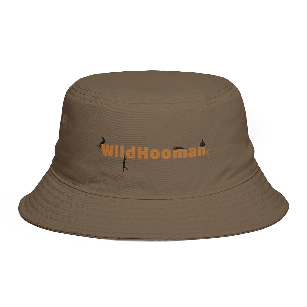 WildHooman Brown Bucket Hat — Outdoor Adventure Logo Hat