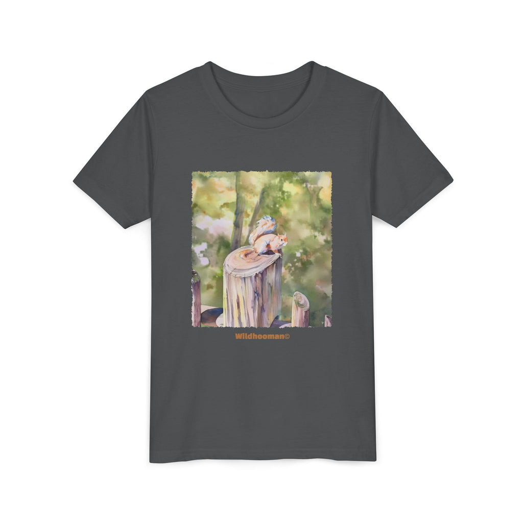 WildHooman Watercolor Squirrel Youth T-shirt