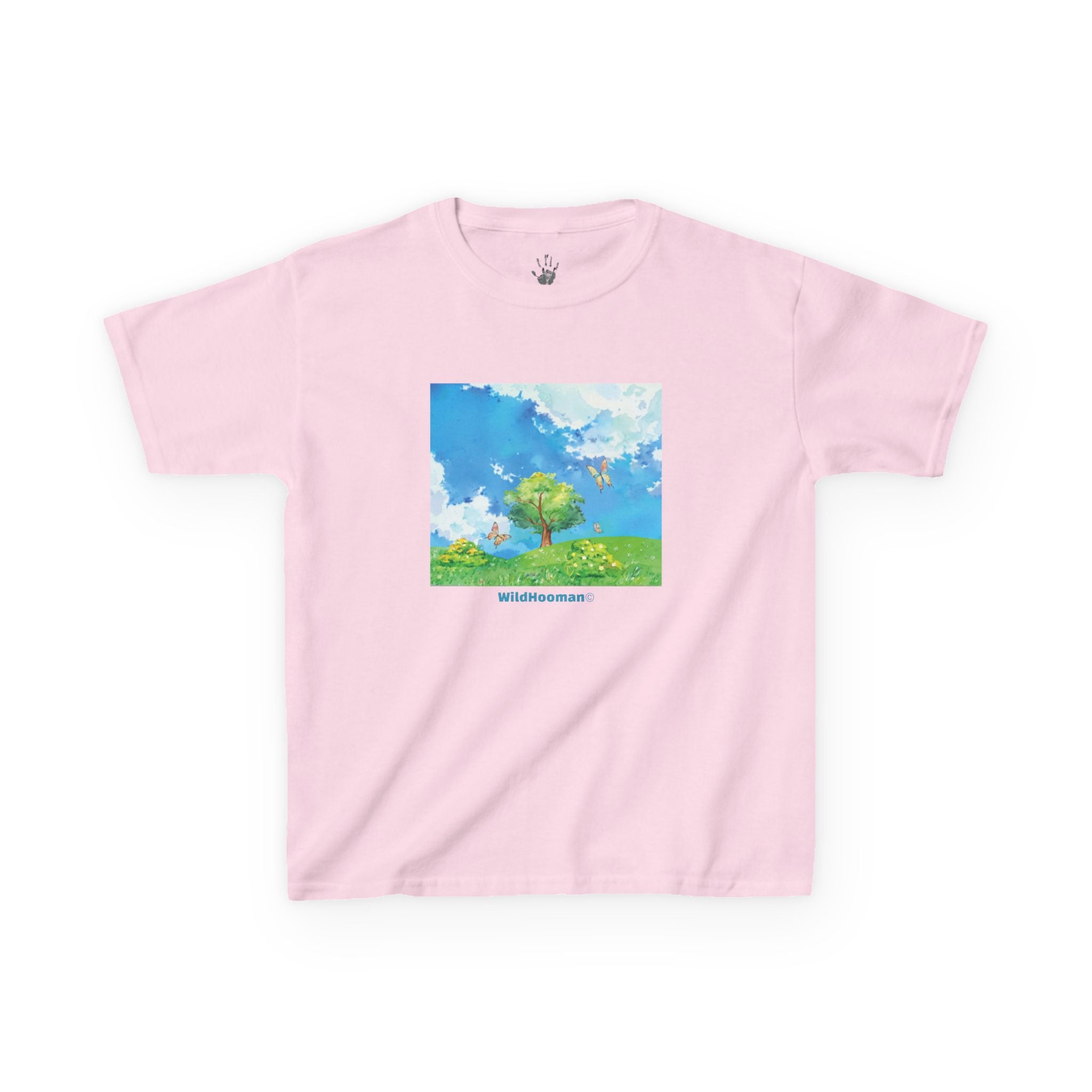 WildHooman Whimsical Nature Watercolor Kids Tshirt