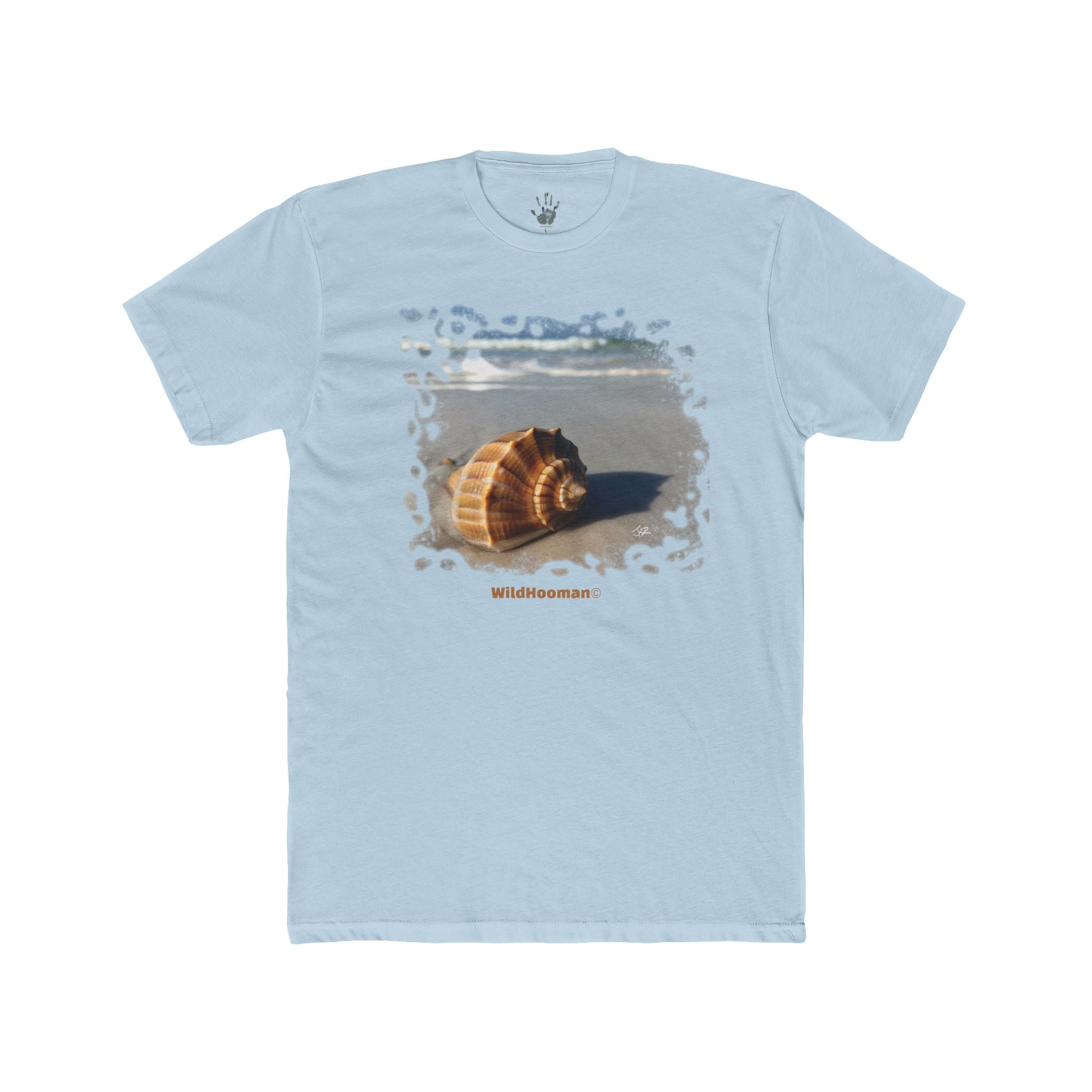 WildHooman - Whelk Shell, Anna Maria Island, FL  Unisex Cotton T-shirt