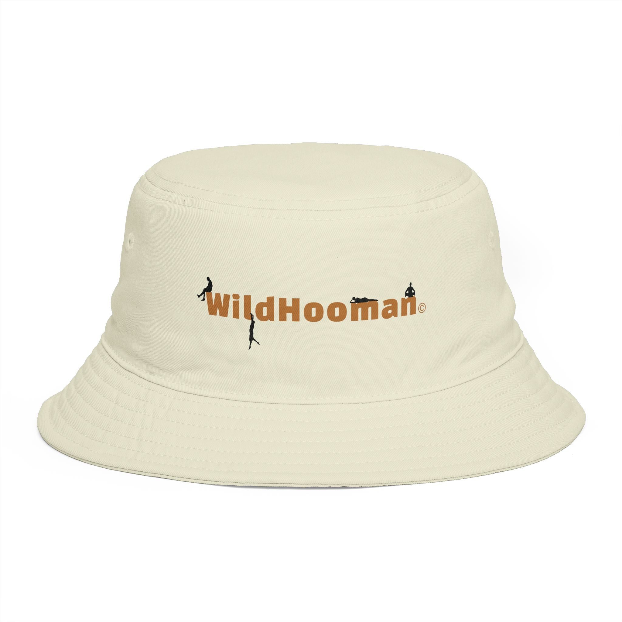 WildHooman Brown Bucket Hat — Outdoor Adventure Logo Hat