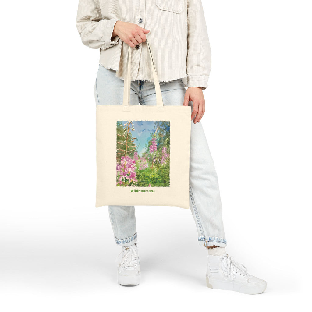 Wildhooman Watercolor Floral Meadow Canvas Cotton Tote - WildHooman