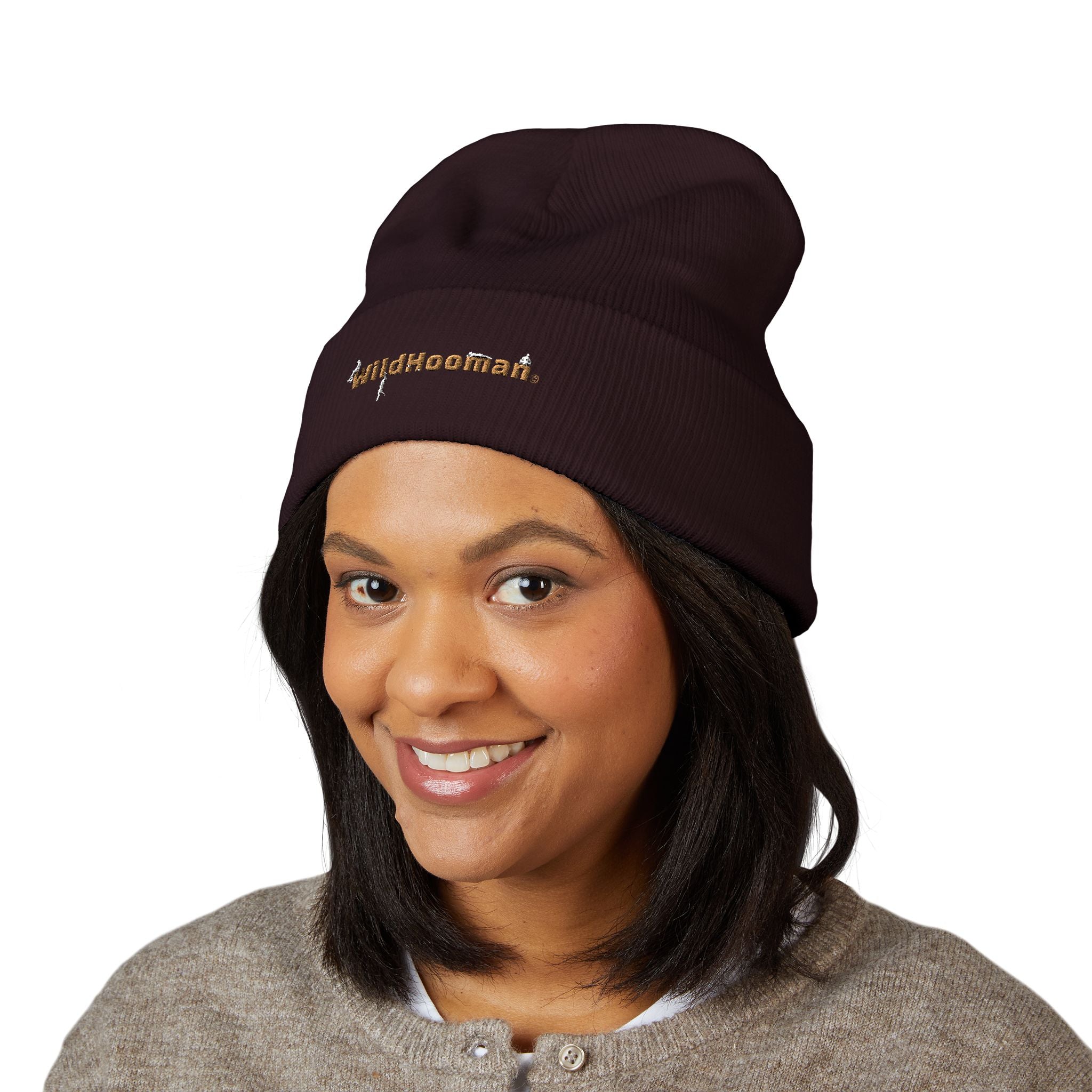 WildHoodman Embroidered Cuffed Beanie - WildHooman