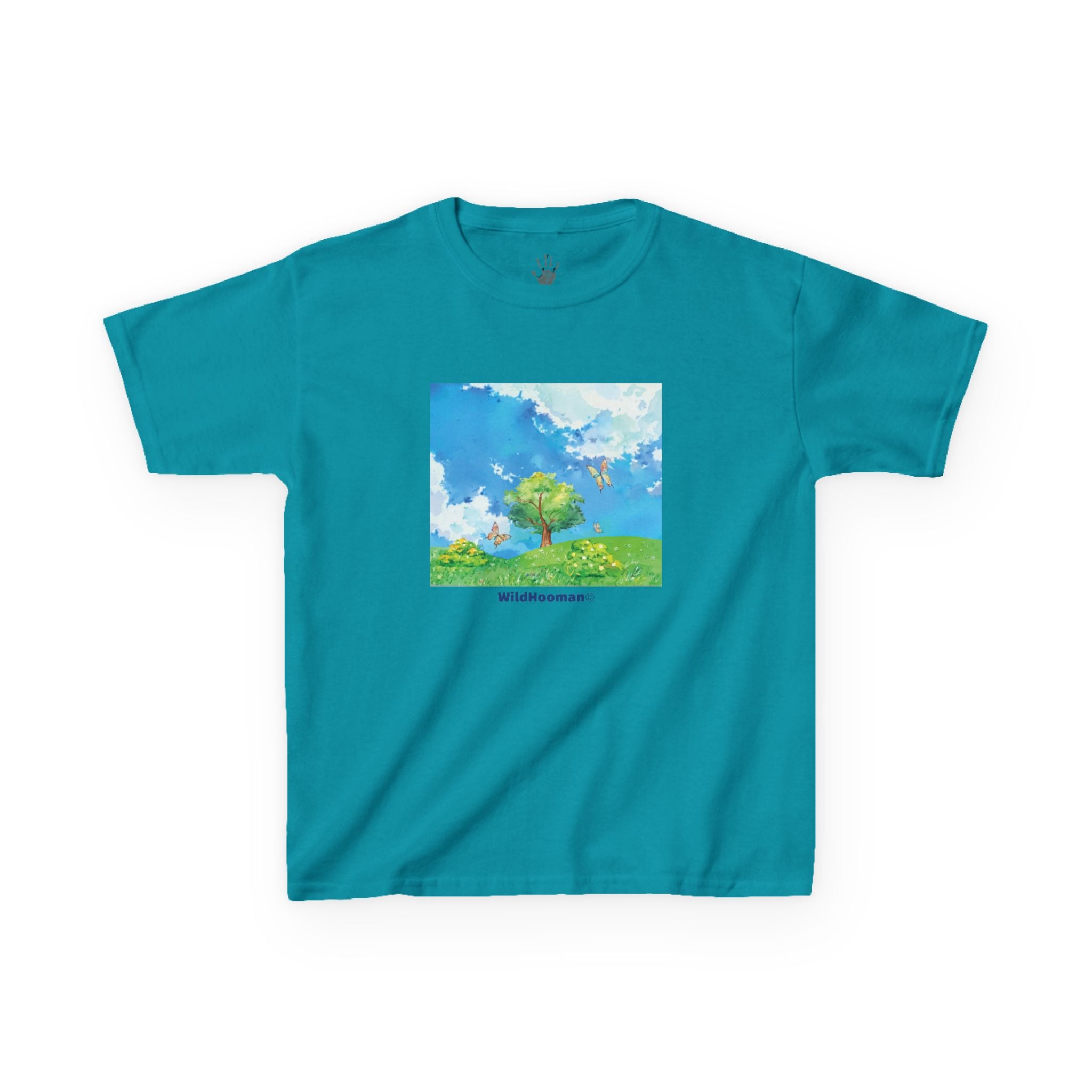WildHooman Whimsical Nature Watercolor Kids Tshirt