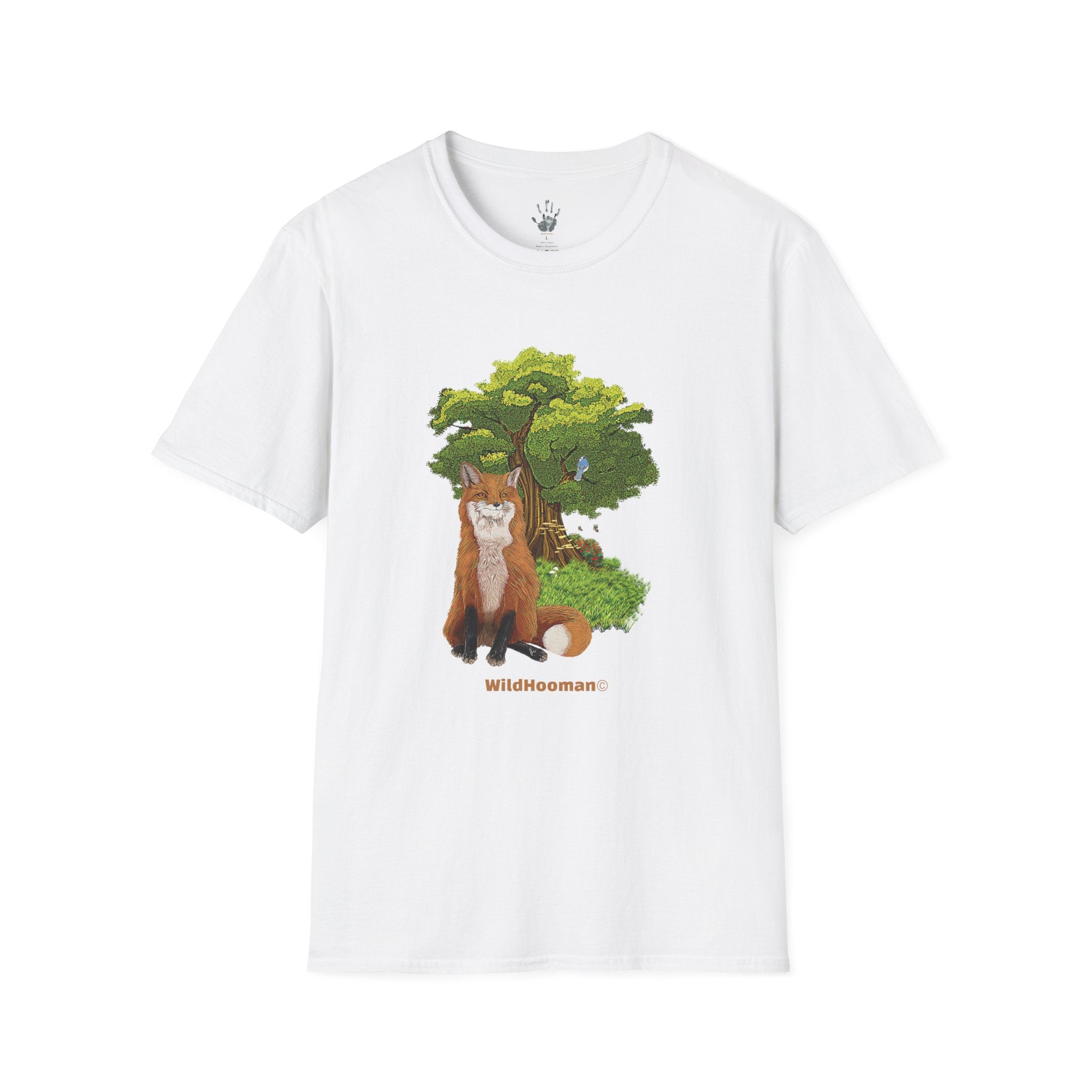 WildHooman Fox Unisex Softstyle T-shirt