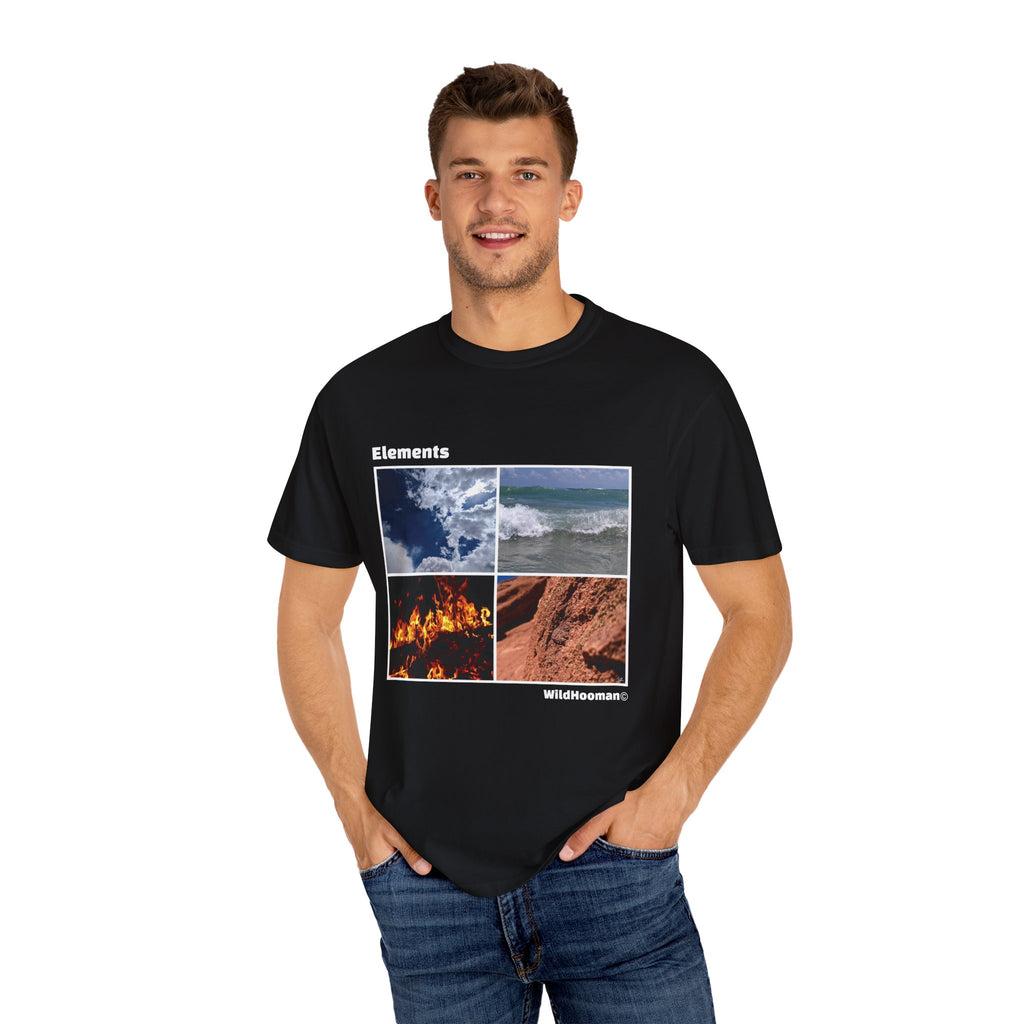 WildHooman Nature's Elements Unisex T-Shirt - Ocean, Fire, Earth & Air