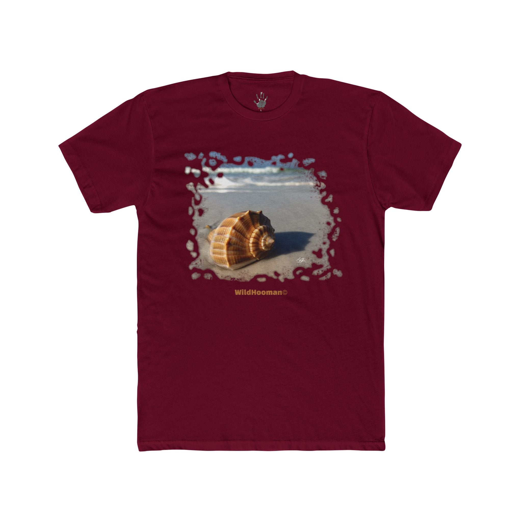 Wildhooman Anna Maria Island, FL Whelk Shell Unisex Cotton T-shirt