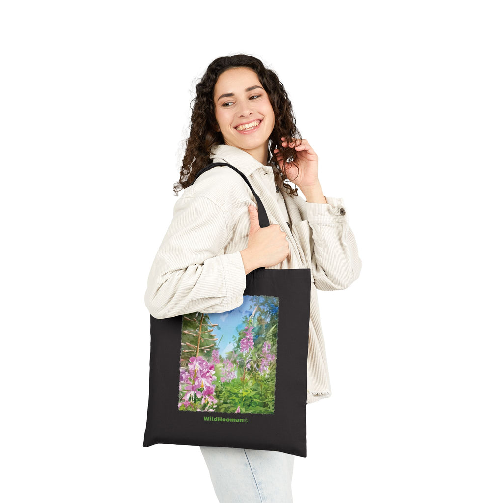 Wildhooman Watercolor Floral Meadow Canvas Cotton Tote - WildHooman